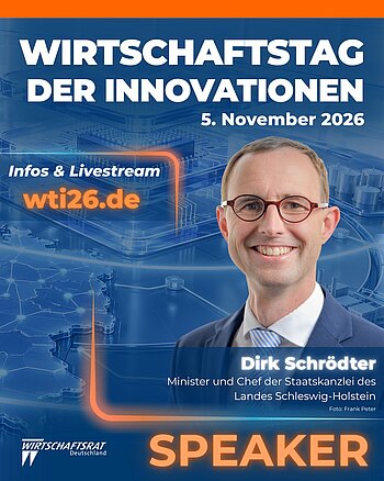 Wie wird der Staat selbst zum Innovator? Dirk Schrödter, Minister und Chef der Staatskanzlei des Landes... Wie wird der Staat selbst zum Innovator? Dirk Schrödter, Minister und Chef der Staatskanzlei des Landes...